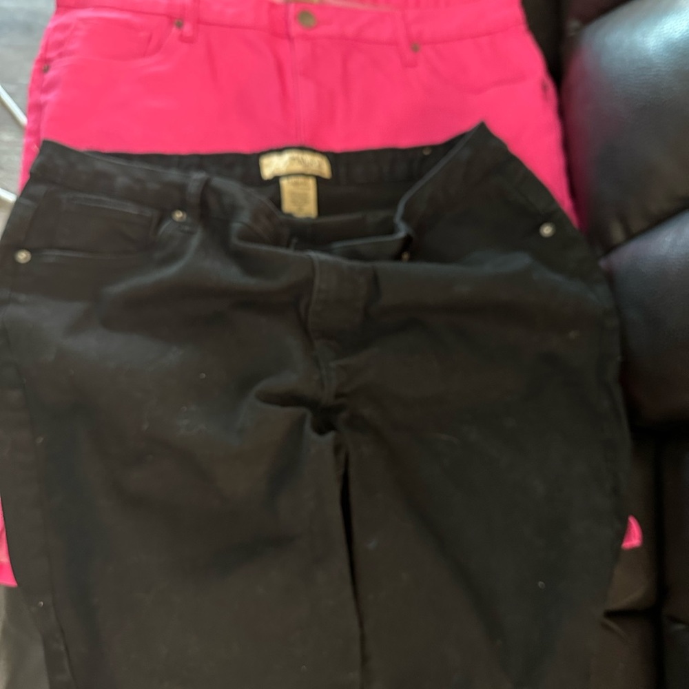 Hybrid & company Black &Pink Women Jean Shorts
